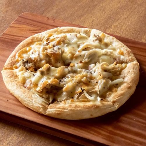 キノコのマッシュポテトピッツァ