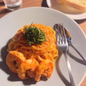 【NEW】海老と大葉のトマトクリームパスタ