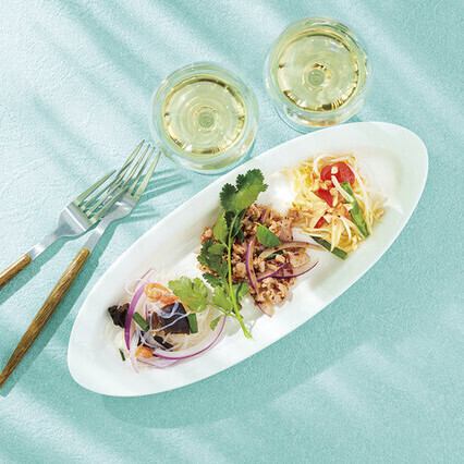 Assortment of 3 types of bite-sized Thai salad
