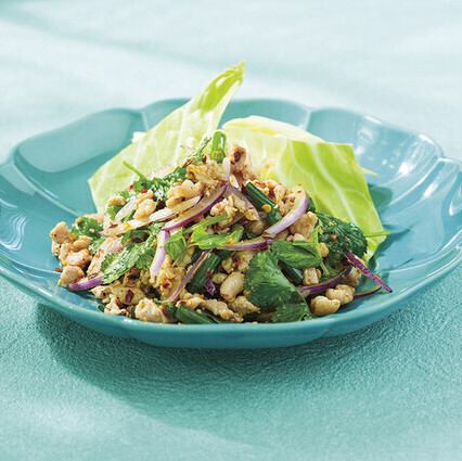 Minced chicken with spicy herbs