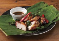 豚トロ肉のBBQグリル