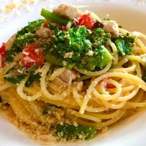 季節野菜のペペロンチーノ