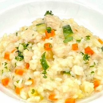 白身魚と野菜のリゾットビアンコ