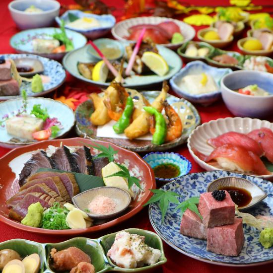 宴会コースは全て、飲み放題付きなので忘年会や新年会にも最適◎