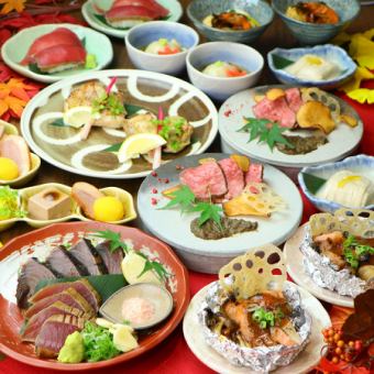 7500円⇒7000円【紀州コース】握り寿司や黒毛和牛、贅沢尽くし◇最大3時間飲み放題付