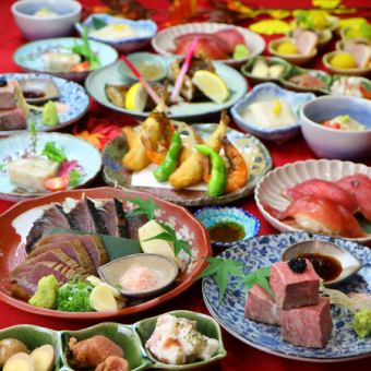 8500円⇒8000円【和歌山城コース】わくら至高の料理の数々。全10品◇3時間飲み放題