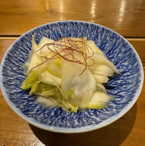 自家製だしの白菜浅漬け