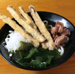 肉ごぼ天うどん
