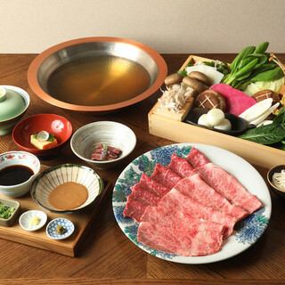 しゃぶしゃぶコース【上】～赤身と霜降りのしゃぶしゃぶ～
