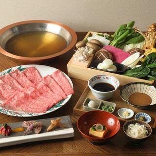 しゃぶしゃぶコース【特上】～近江牛の上ロース＆特上ロース～