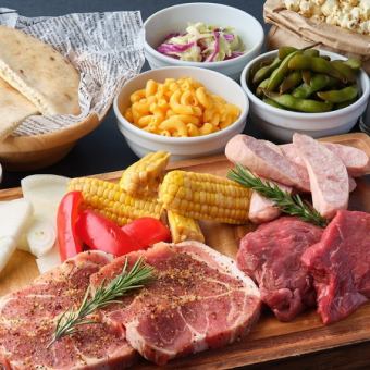 【3時間飲み放題付】青空と夜景満喫！人気のビアガーデンBBQ食べ放題【4999円→3499円】