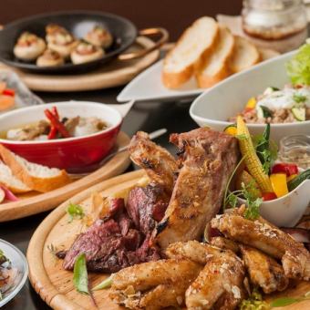 【3時間飲み放題付】海外ビール＆ラムチョップ&サーロイン&スペアリブ付BBQ食べ放題【4999円】