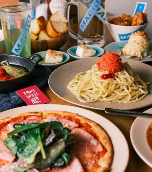 《大満足》人気メニューに加えて、選べるピッツァやリゾットも楽しめる！9 品2,500円（税抜）コース