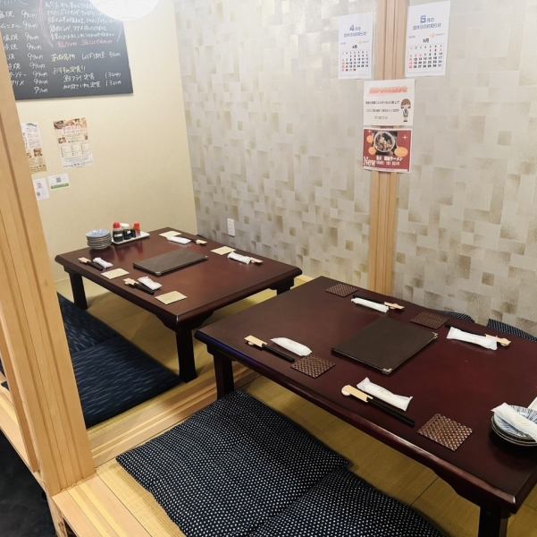 最大12名で貸切可能な座敷♪ゆったりとくつろげる空間で、模合や各種宴会をお楽しみください！