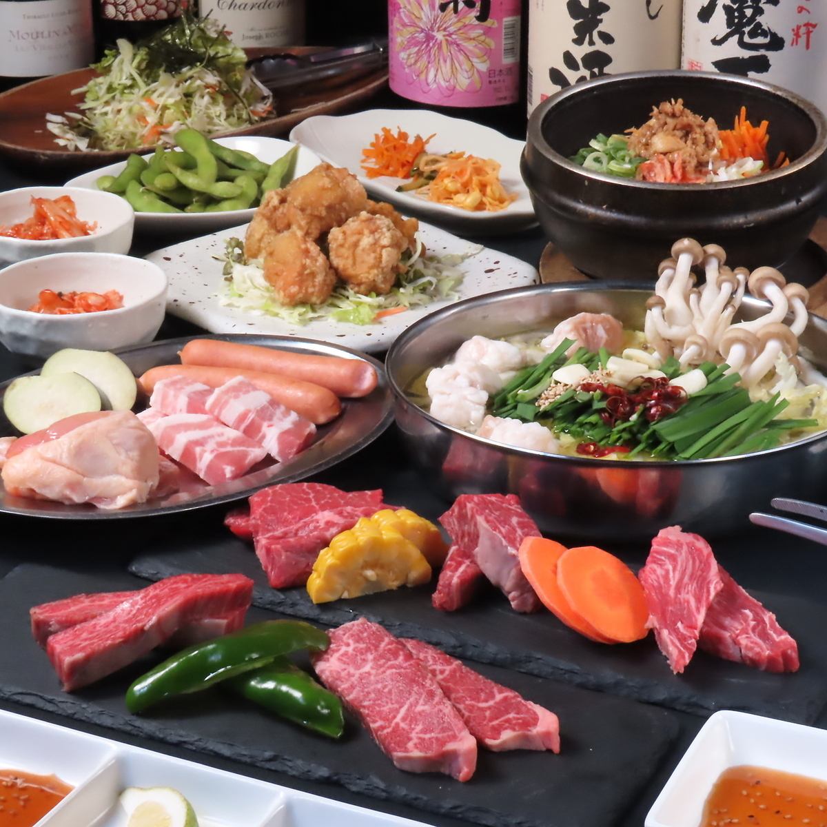 肉専門店の新鮮なお肉を焼肉や焼き鳥で堪能!各種コースご用意◎