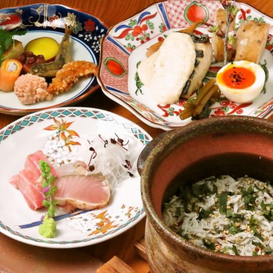 For entertainment and dinner parties ◎ Taste the season... 9 dishes in total [Seasonal course (reservation required)] 5,500 yen (tax included)