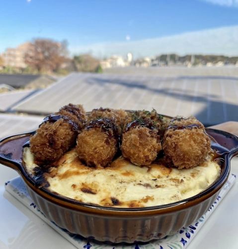 Limited time fried oysters and oyster cream doria