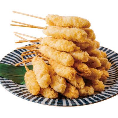 自慢のふぐ串カツ ゆず醤油 2本