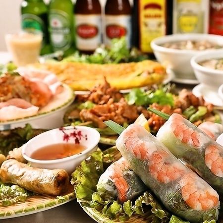 베트남 요리로 평소와 다른 축하하지 않겠습니까?대인원도 대환영◎