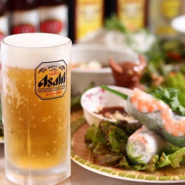 生啤酒无限畅饮，还有单品◎《当你想到越南菜时》用正宗的河粉干杯！