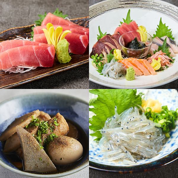 生シラス・刺身・静岡おでんや静岡茶×ビールのビアカクテルなど静岡の味覚をご堪能ください！