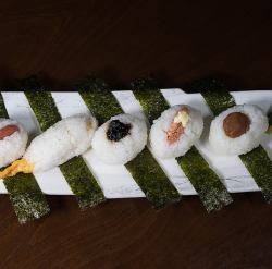 梅ゆかり・梅大葉・明太子・たらこ・うなぎ・おかかチーズ・ツナマヨ・ツナわさび・きざみわさび