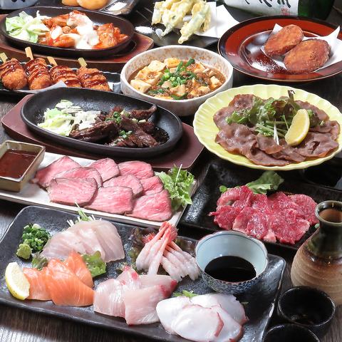 包括生魚片在內的 Kusukusu 自助餐！