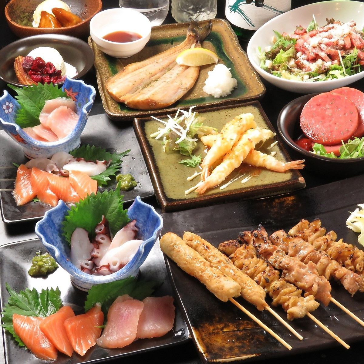 OK on the day [All-you-can-eat and drink course] 2H 3980 yen ⇒ 3500 yen (tax included)