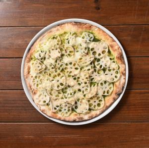 【原創蔬菜披薩】蓮藕香蒜醬