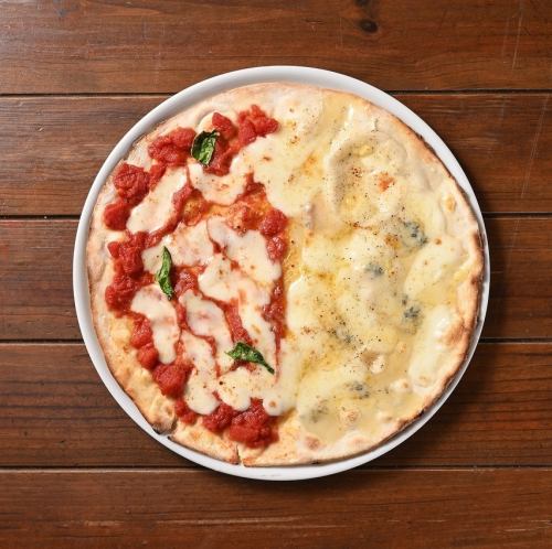 【ハーフ&ハーフ】マルゲリータ＆クワトロフォルマッジ