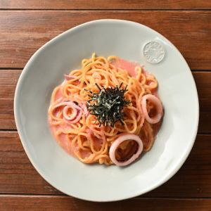 たらことイカの和風パスタ