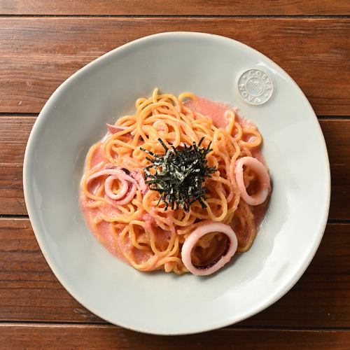 たらことイカの和風パスタ