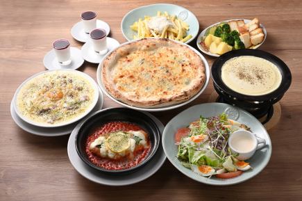 芝士爱好者必试☆推荐女生聚会套餐【Bella】4500日元，含2小时免费饮品