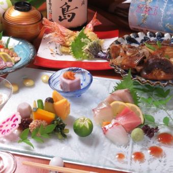 【宴会】香鱼、生鱼片拼盘、和牛涮锅套餐11,000日元