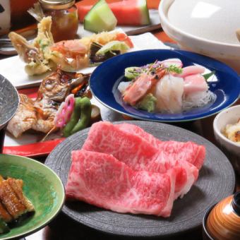 《人気No.1》鰻&和牛すき焼き&車海老◆旬の厳選素材コース8800円