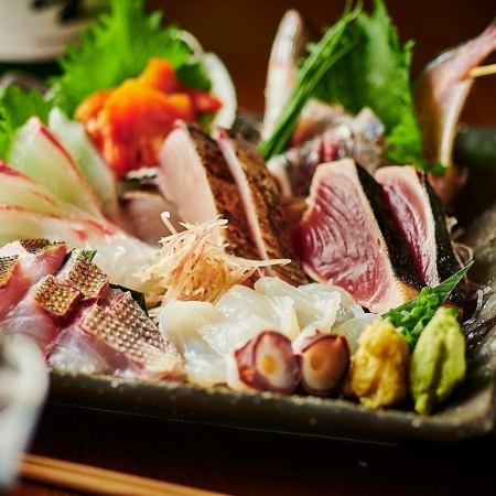 Starting March 1st [2 hours all-you-can-drink included] 8-course meal featuring sashimi and seasonal dishes!
