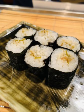 Whitebait and green chili pepper miso roll