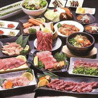 【飲み放題付き◆堪能上物コース】万葉牛・大山どり・大山芳醇豚など山陰自慢の逸品が勢揃い