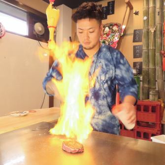 【鉄板焼き】ダイナミックで豪快な料理を多数取り揃え