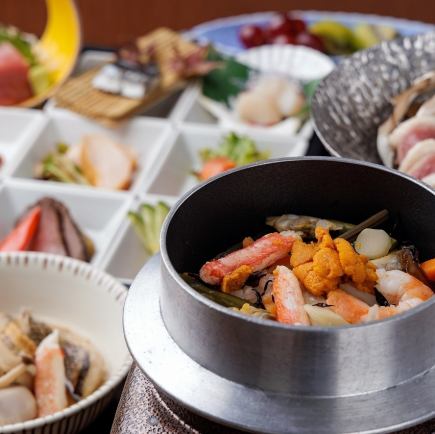 【日帰り】季節の鍋＆海鮮釜めし～源泉かけ流し温泉と昼食を堪能