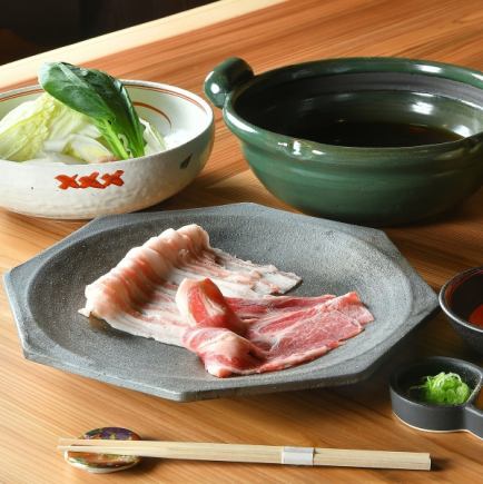 天麩羅三種、握り5種を含む全7品　奈良県産大和ポーク 豚しゃぶコース