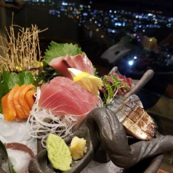 Yorunokaze pot sashimi platter 6 types for 1 person