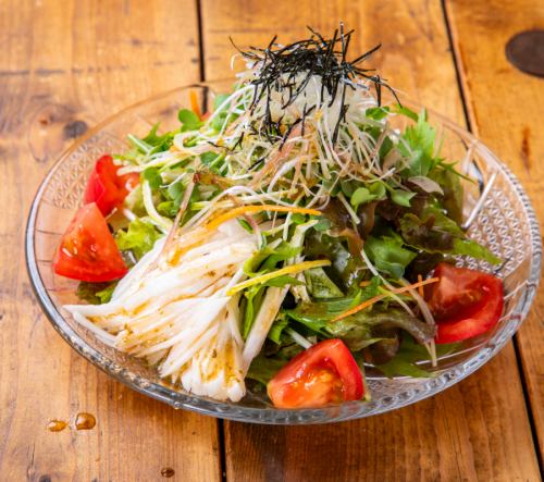 Refreshing Yam Salad with Wasabi Dressing