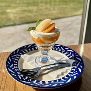 くちどけフローズンのミニパフェ ～アプリコット＆白桃～