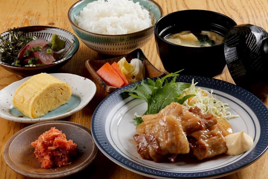 ランチメニュー「糸島豚ロースステーキ&胡麻さば膳」