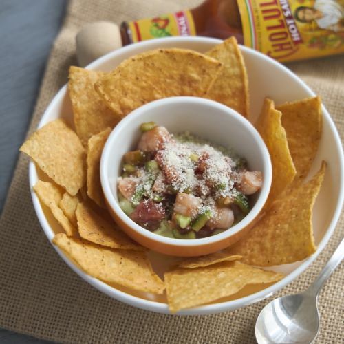 Shrimp and avocado salsa