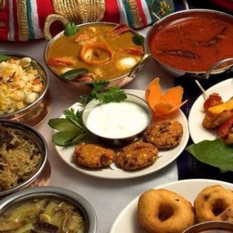 Most recommended! [2H all-you-can-drink included] [11 dishes in total] South Indian special course★5,500 yen