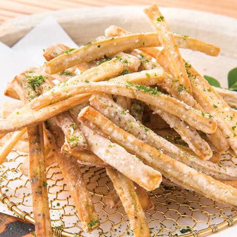 Fried burdock with seaweed