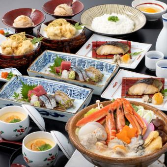 【杜氏鍋コース】（銘柄地酒3種含む〈樽生ビールOK〉2時間飲み放題付き）《お料理7品》