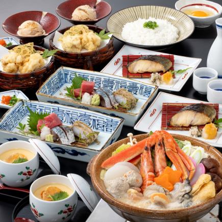 【杜氏鍋コース】（銘柄地酒3種含む〈樽生ビールOK〉2時間飲み放題付き）《お料理7品》